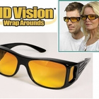 HD Vision Hämäränäkö Ajolasit Silmälasien Päälle, musta UUSI - pikkukuva 2