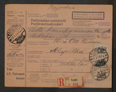 # 22908 # R-Kuopio pe.osoitus paketti > Alapitkä