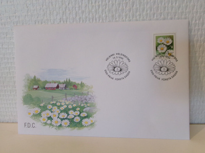 FDC- ensipäiväkuori -  Päivänkakkara - 1995
