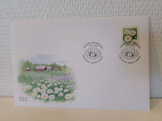 FDC- ensipäiväkuori -  Päivänkakkara - 1995