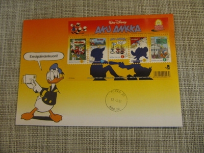 Aku Ankka pienoisarkki BL 26 FDC 13.3.2001.
