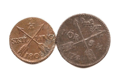 Ruotsi 1 ör 1748 ja 1/4 skill 1803