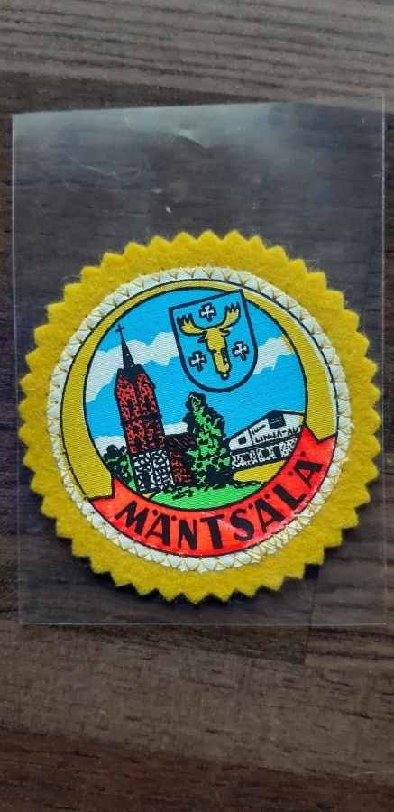 Mäntsälä vintage kangasmerkki hieno