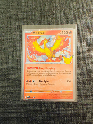Pokemon 30th - Moltres Cosmos Holo Black Star Promo