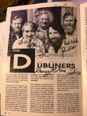 Dubliners, Altan, O’Flynn & Lunny jne. nimikirjoitukset