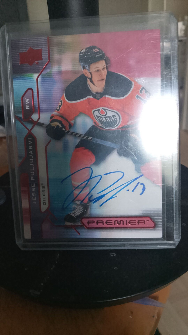 Premier autograph Jesse pulju järvi oilers