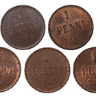 1 Penni 7 kpl. 1898-1909 Hyväkuntoinen erää! - pikkukuva 1
