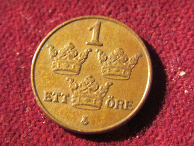 1 öre 1950 Ruotsi-Sweden