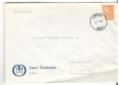 Liperi,  v. 1964  firmakuori kotiseutukeräilijälle