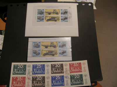 RUOTSI 1974/80  Stockholmia blokki + Auto FDC + blokki  **