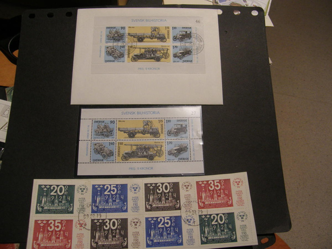 RUOTSI 1974/80  Stockholmia blokki + Auto FDC + blokki  **