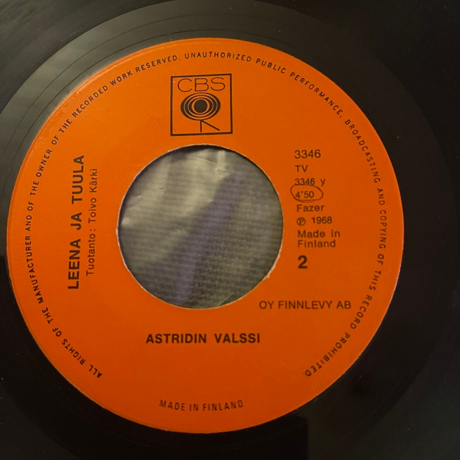 LEENA JA TUULA: Astridin valssi * Muistelo * FIN 1968