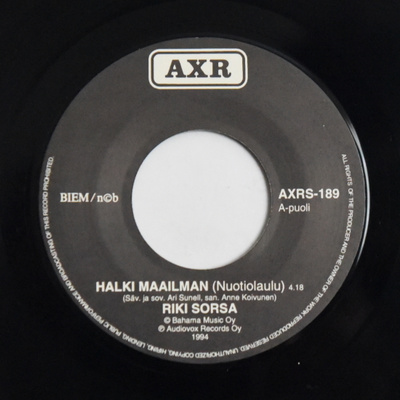 Single: Sorsa, Riki - Halki maailman / Pieniä asioita