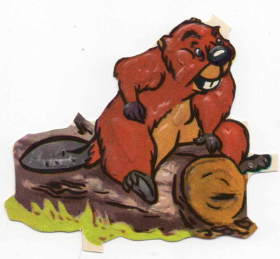 WANHA DISNEY / Kaunotar ja Kulkuri - majava puulla.