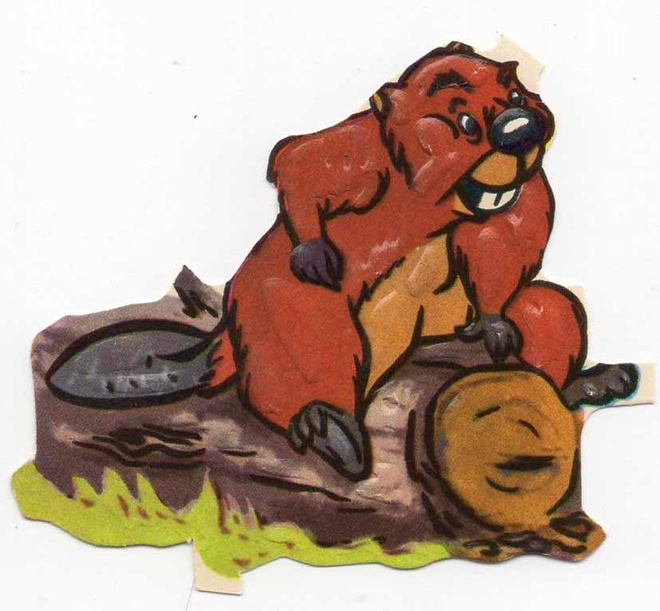 WANHA DISNEY / Kaunotar ja Kulkuri - majava puulla.