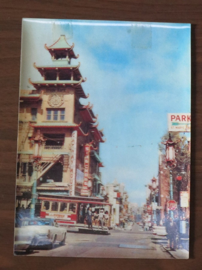 Chinatown, San Francisco 1970-luku 3-D kortti