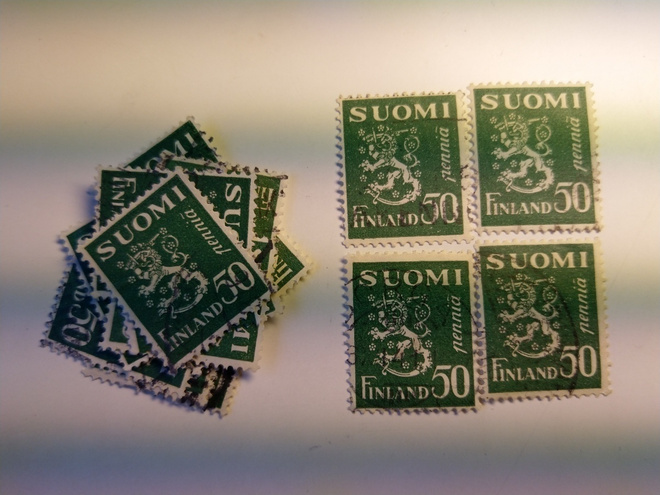 Malli 1930 Leijona vihreä postimerkki 50 penniä