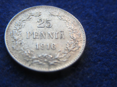25 penniä 1916