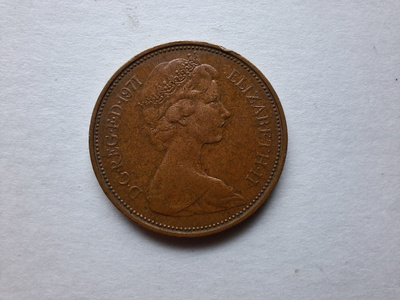 2 NEW PENCE 1971 Englanti
