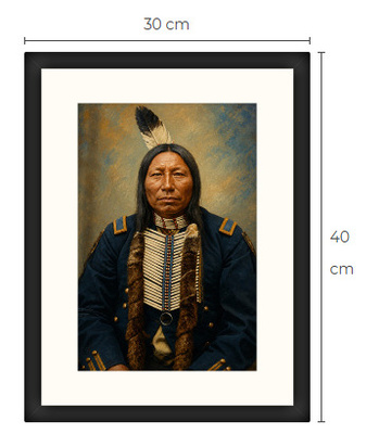Uusi Intiaani art print kehystetty 30 cm x 40 cm