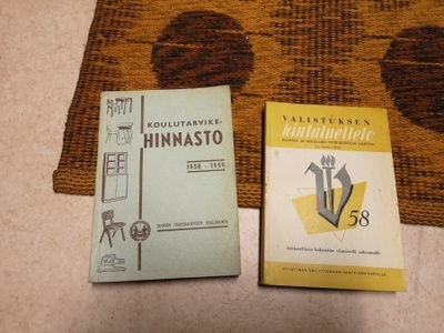 Koulutarvike-hinnastot 1958-1959