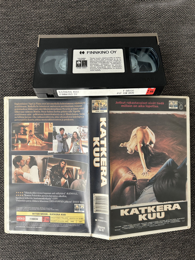 Katkera Kuu - Bitter Moon 1992 Finnkino VHS FI