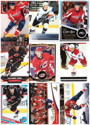 9 x ALEXANDER SEMIN Capitals, Hurricanes