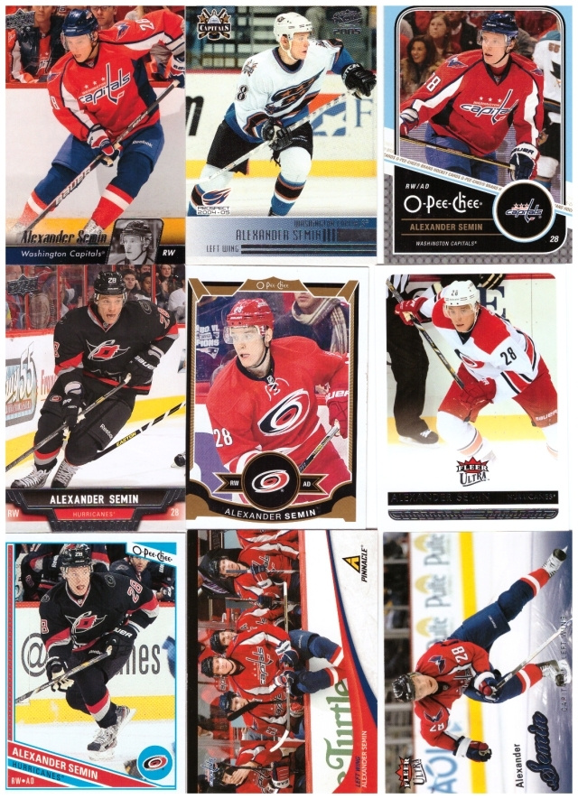 9 x ALEXANDER SEMIN Capitals, Hurricanes