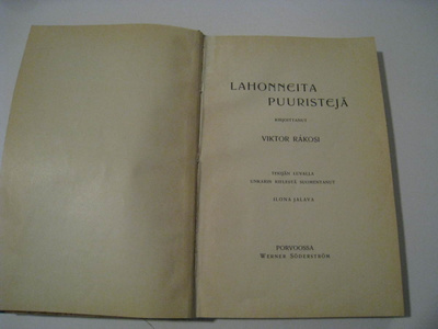 Viktor Rákosi - Lahonneita puuristejä 1901
