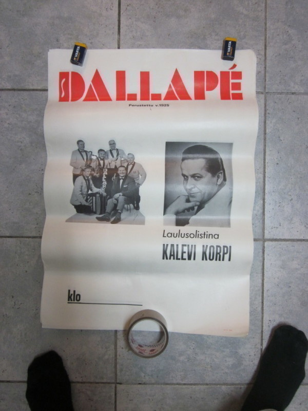 VANHA ORIG KEIKKAJULISTE - DALLAPE & KALEVI KORPI