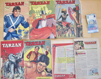 7 VANHAA Lehteä Tarzan 1953-1954