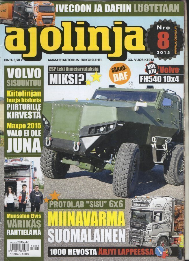 Ajolinja n:o 8 2015 PROTOLAB "SISU" 6X6 Miinavarma suomalain