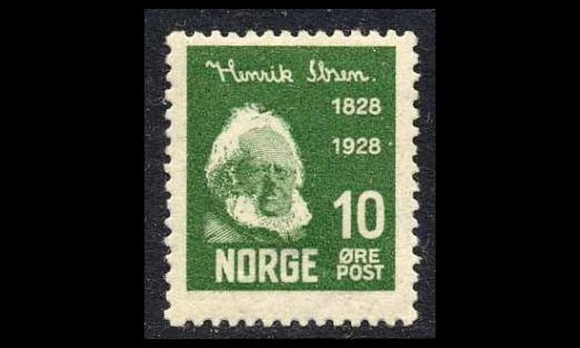 Norja 137 ** Henrik Ibsen 10 öre (1928)