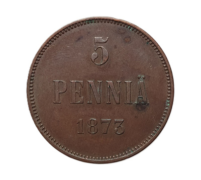 5 Penniä 1873 - Hyväkuntoinen!