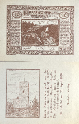 Itävalta 10 Heller Hinterbrühl 25.4.1920 Ovh 0.50€ ALE -30%