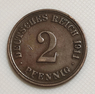 Saksa 2 Pfennig 1911A