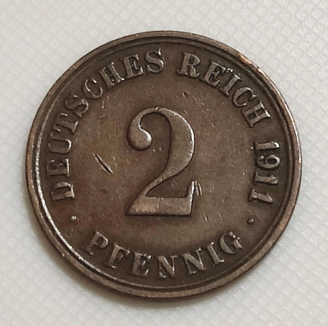 Saksa 2 Pfennig 1911A