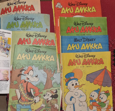 Aku Ankka 9kpl 80-luvun lehtiä