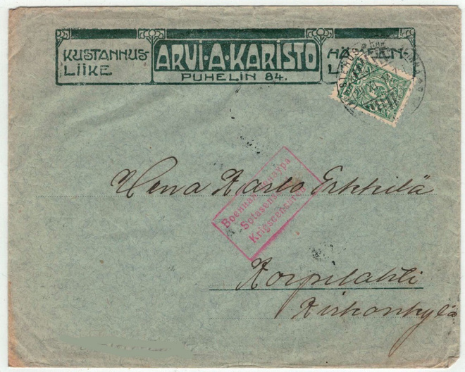 Firmakuori ARVI.A.KARISTO Hämeenlinna 1917