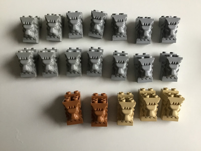 Lego 2x3x3 palikka leijonan pää