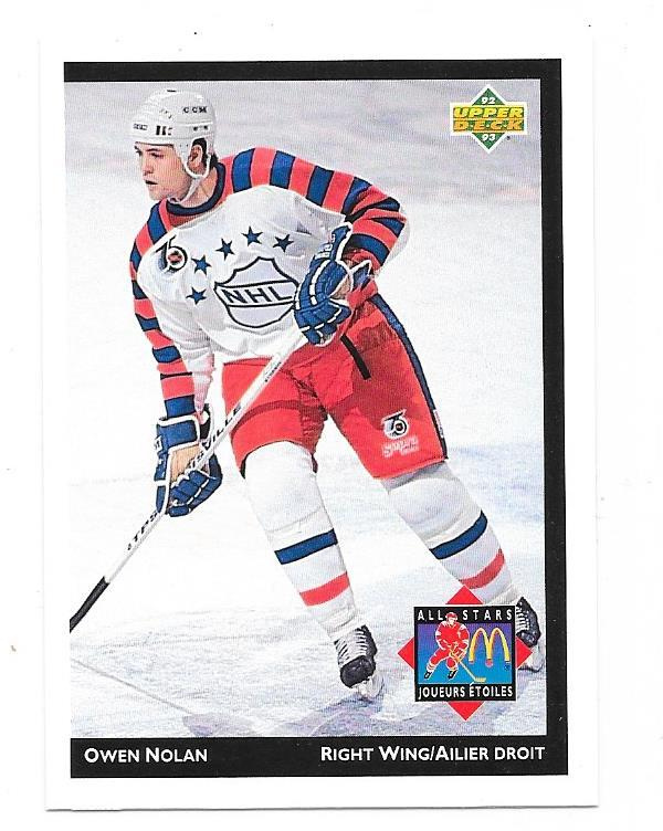 92-93 McDonalds UD All-Stars #McD24 Owen Nolan Quebec