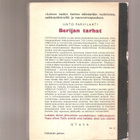 Parvilahti, Unto: Berijan tarhat, Otava 1958. 9p, nid, K3 - pikkukuva 3