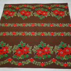 Retro joululiina - ruskea pohjaväri 120 cm x 120 cm - pikkukuva 3