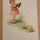 tyttö puhaltaa torveen, tipuja,  kulkenut 1925 - pikkukuva 1