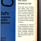 REX STOUT: Ovikello soi, SaPo 80 1.p. - pikkukuva 2