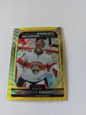 21-22 OPC  Platinum Neon Yellow Surge #204 Spencer Knight MR