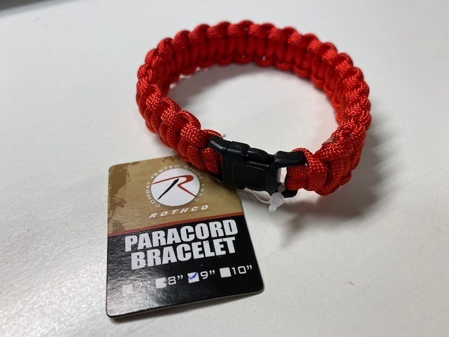 Paracord ranneke punainen 9"