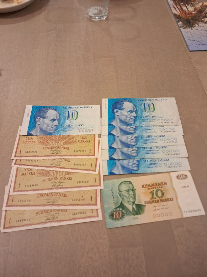 erä markka ajan seteleitä