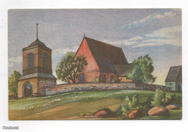 Hattula: Vanha kirkko ( taidepostikortti)