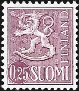 1963 M-63 Leijona 0,25 lila typ I pap xHa 3 ** LaPe 563 I x